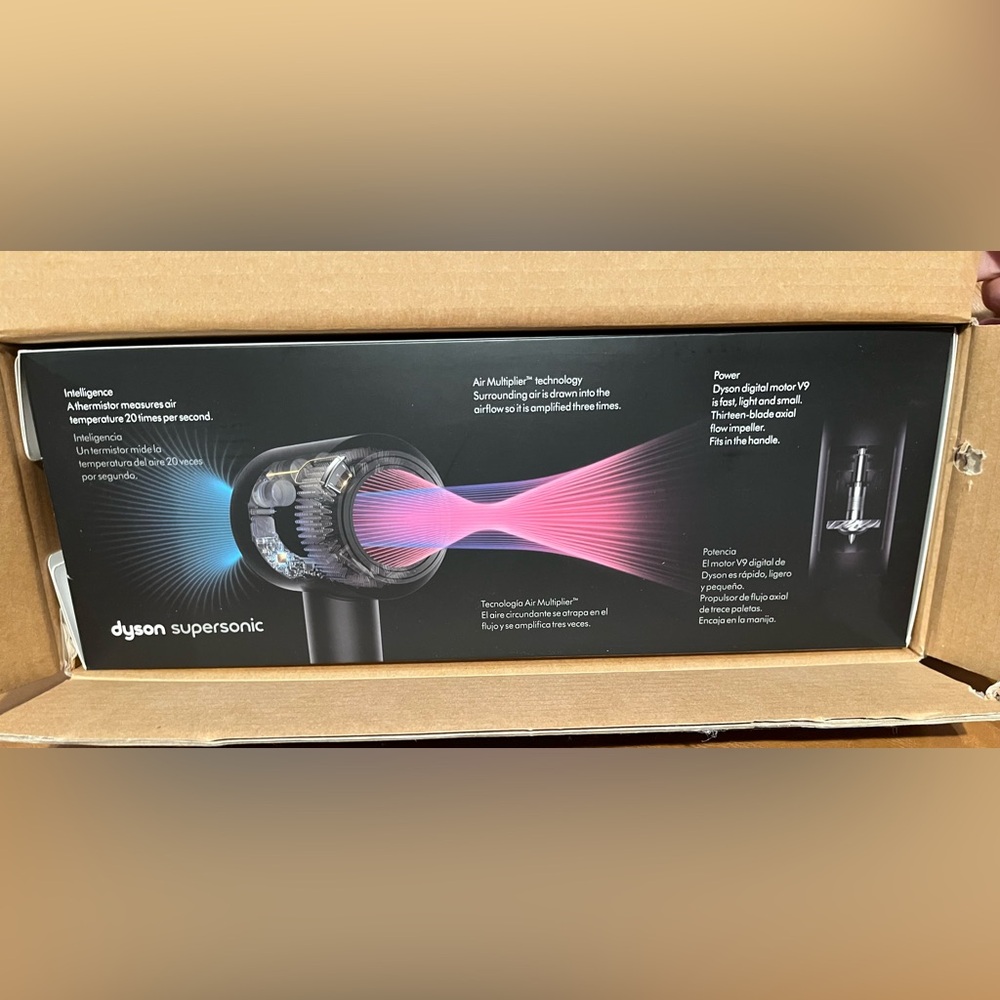 Dyson Supersonic Hair Dryer in Charcoal with Magenta Accents - Picture 10 of 12
